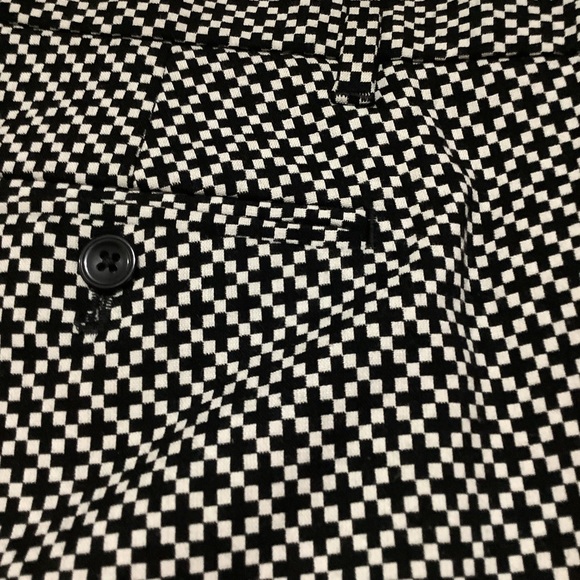 🛍️ GAP Slim Cropped Stretch Black & White Pattern Pants - Size 4 - Picture 6 of 11